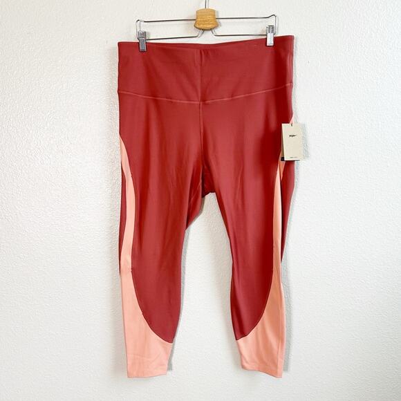 Nike Pants - NWT Nike Yoga High Rise 7/8 Length Tight Leggings Rusty Red Pink Women’s Size 2X